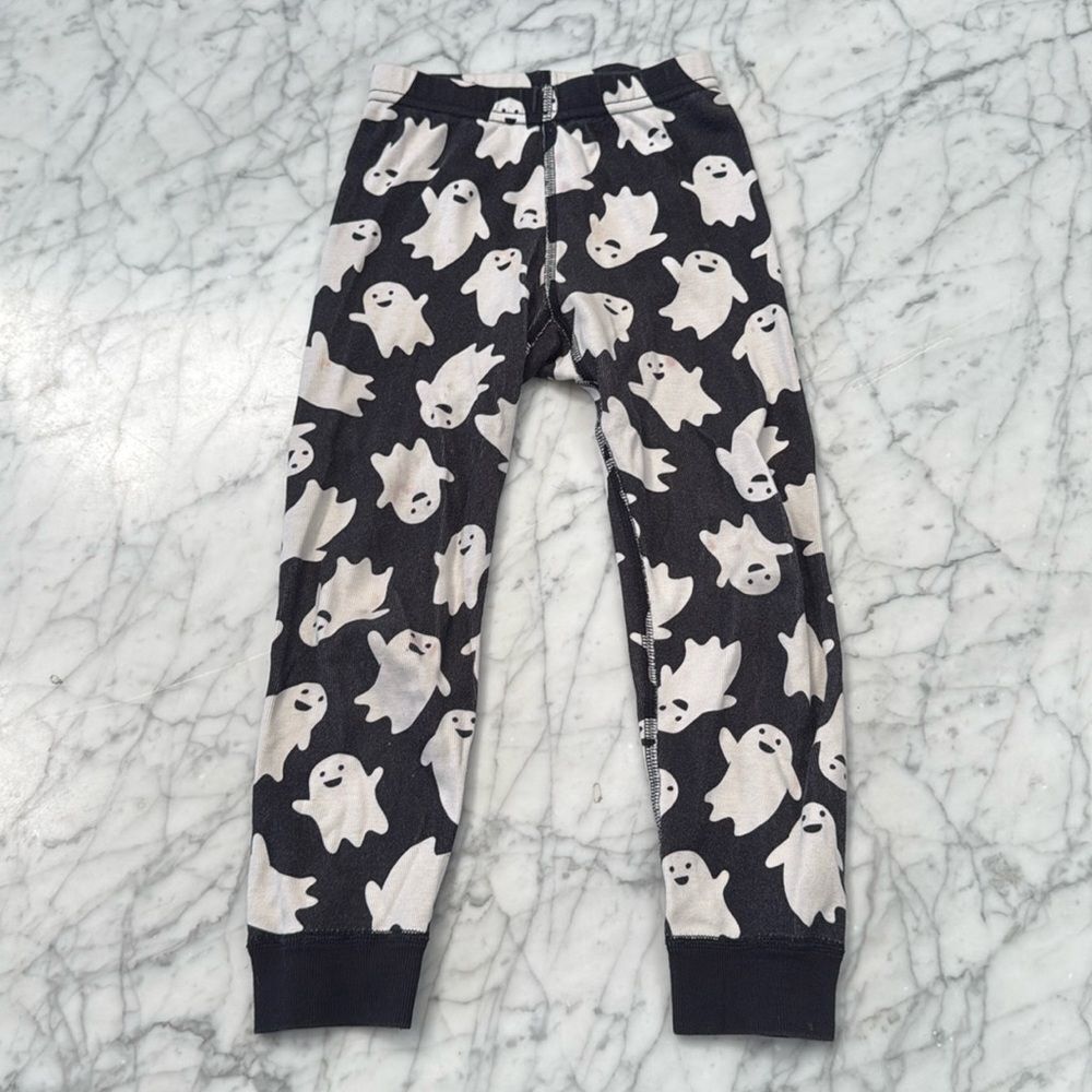 Hanna Andersson Spooky Ghost Print  Black Pajama Bottoms Sz 4T